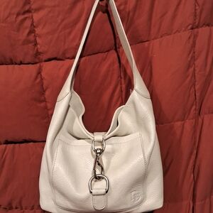 Dooney & Bourke Cream Leather Hobo Bag